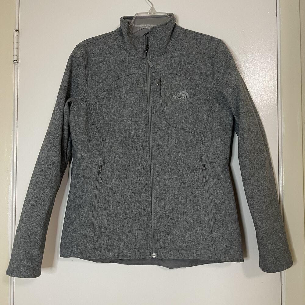 The North Face Women's WINDWALL Softshell Jacket Fleece Lined Gray Size Medium